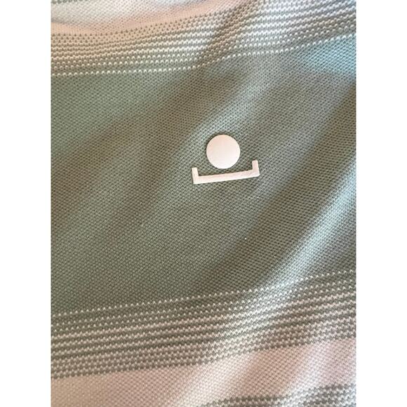 Radmor Golf Polo Shirt, Pima Cotton, Sage Green Stripe, L - Picture 4 of 4